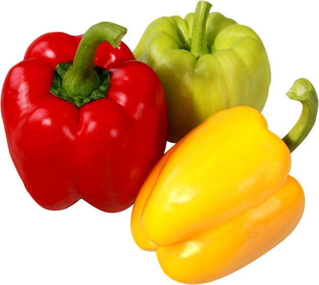 Multicolored bell peppers