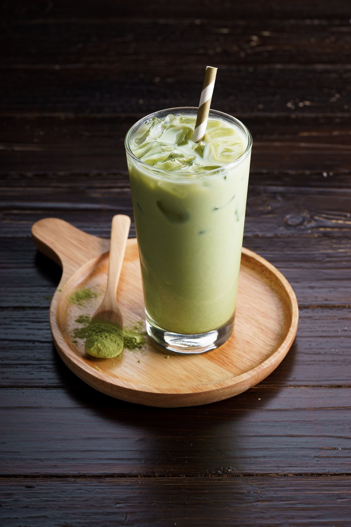 iced green tea latte