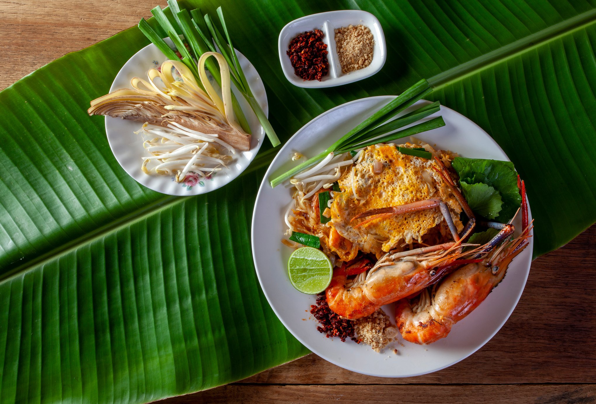 Thai Fried Noodles with shrimp (Pad Thai)