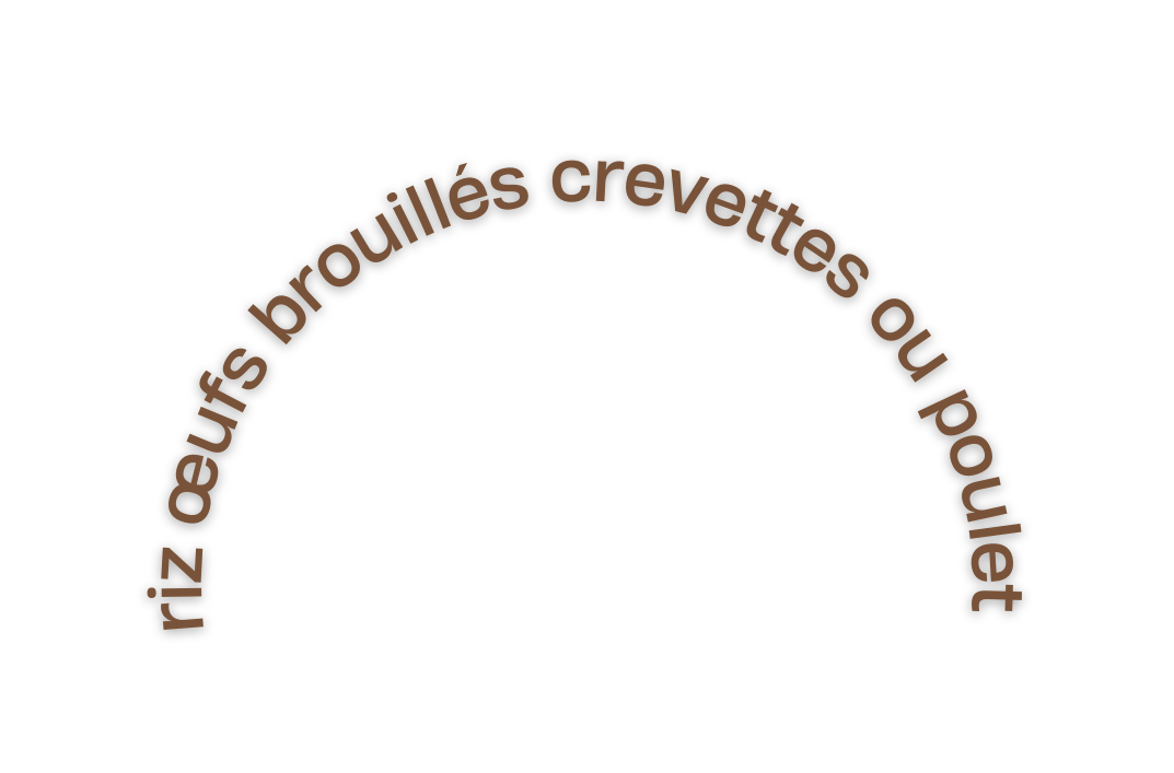 riz œufs brouillés crevettes ou poulet